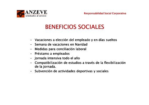 RESPONSABILIDAD SOCIAL CORPORATIVA diapositivas - Anzeve