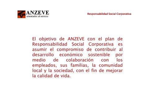 RESPONSABILIDAD SOCIAL CORPORATIVA diapositivas - Anzeve