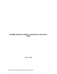 informe nacional sobre la gestion del agua en el peru - Cap-Net