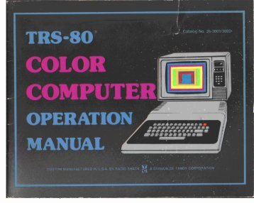 Color Computer Operation Manual - TRS-80 Color Computer Archive