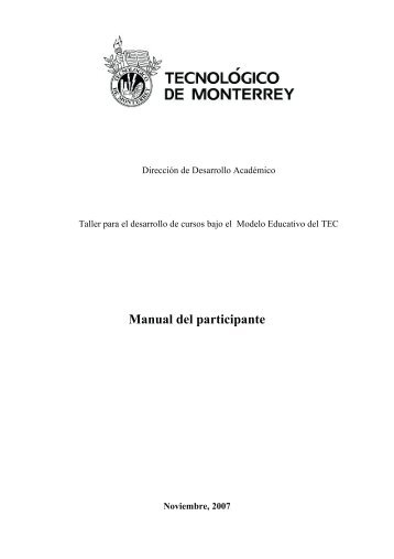 Manual del participante - Tecnológico de Monterrey