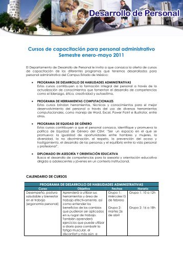 Personal Administrativo - Campus Estado de México