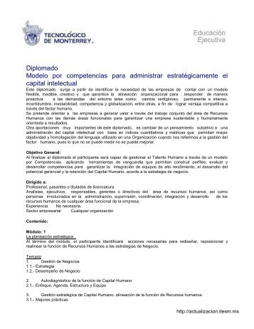 Diplomado Modelo por competencias para administrar ...