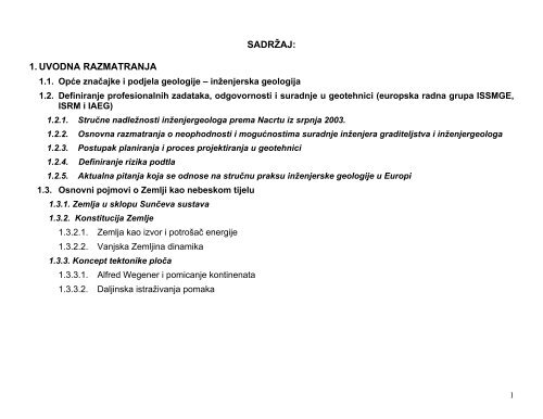 InÅ¾enjerska geologija I dio