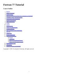 Introduction to fortran seventyseven