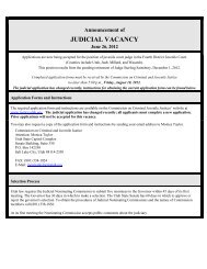 judicial vacancy - Utah Commission on Criminal and Juvenile Justice