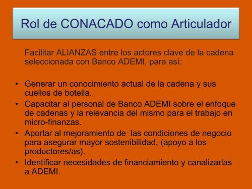 Cadena de Valor del Cacao OrgÃ¡nico en la RepÃºblica ... - Pymerural