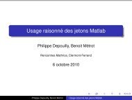 Usage raisonnÃ© des jetons Matlab - mathrice gds cnrs 2754