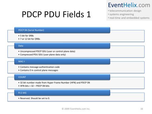 LTE Packet Data Convergence Protocol (PDCP) - EventHelix.com