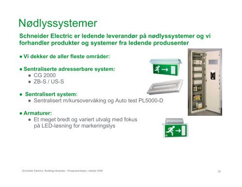 Presentasjon av Schneider Electrics Buildings Business (PDF)