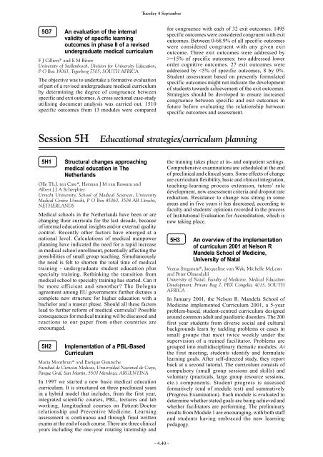 AMEE Berlin 2002 Programme