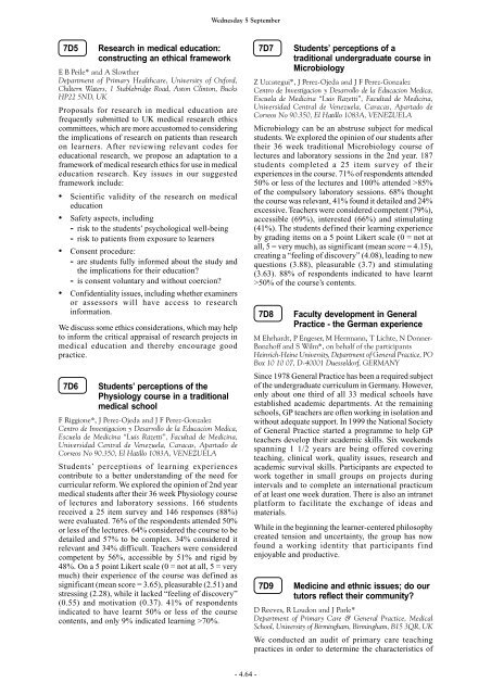 AMEE Berlin 2002 Programme