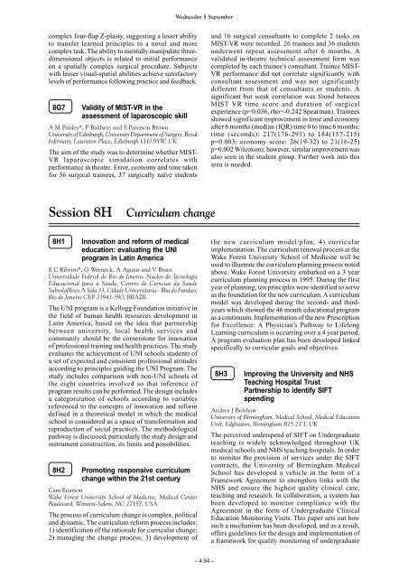 AMEE Berlin 2002 Programme