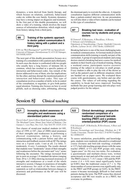 AMEE Berlin 2002 Programme