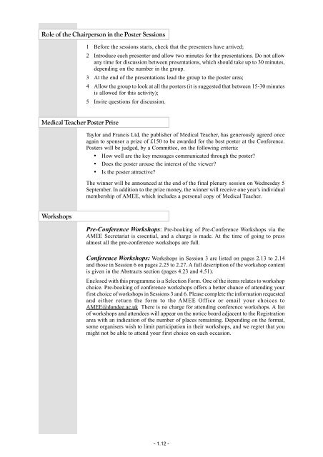 AMEE Berlin 2002 Programme