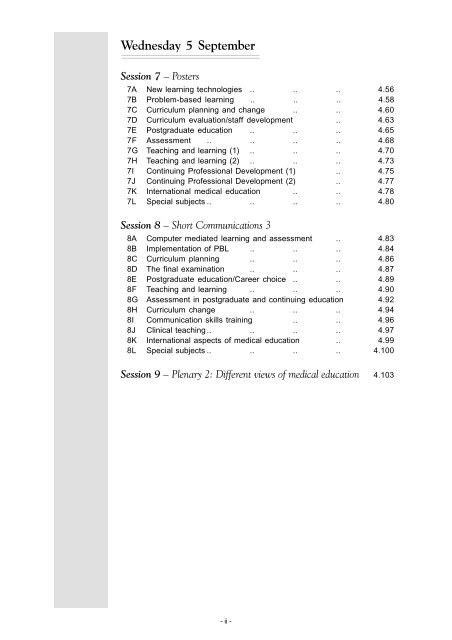 AMEE Berlin 2002 Programme