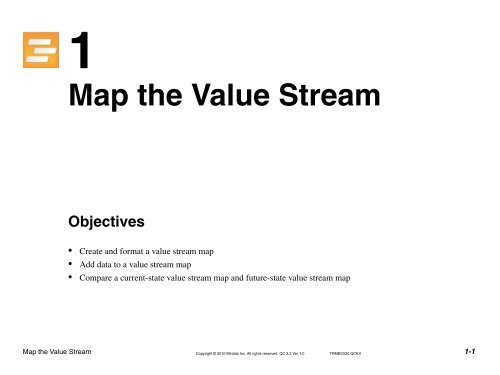 Map The Value Stream Minitab