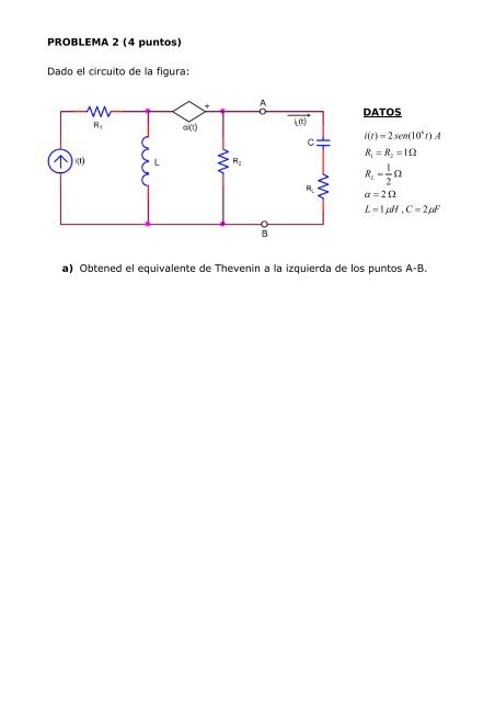 ELECTRÓNICA Y CIRCUITOS. 25-Mayo-2012 PROBLEMA 1 (3,5 ...