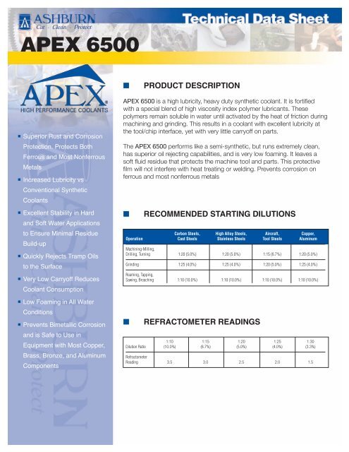 APEX 6500 - Ashburn Chemical Technologies