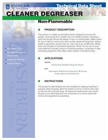 Technical Data Sheet - Ashburn Chemical Technologies