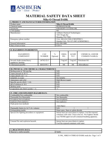 MSDS - Ashburn Chemical Technologies