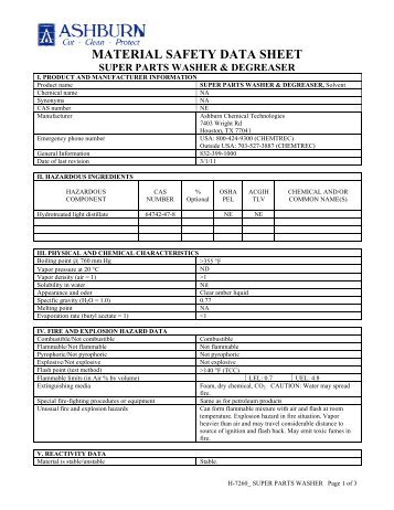 MSDS - Ashburn Chemical Technologies