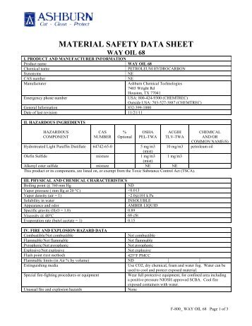 MSDS 68 - Ashburn Chemical Technologies