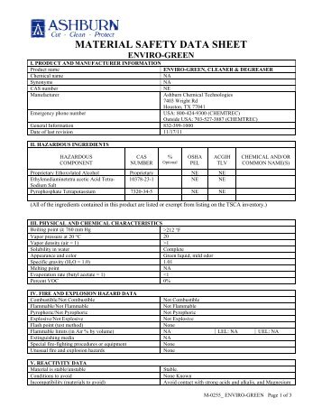 MSDS - Ashburn Chemical Technologies