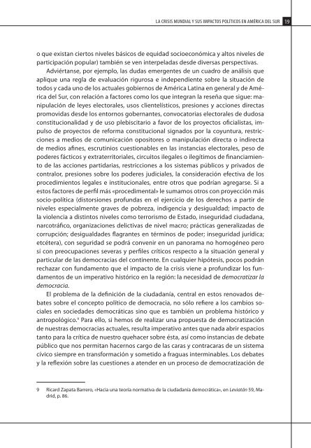 La crisis mundial y sus impactos polÃ­ticos en AmÃ©rica del Sur - CEFIR