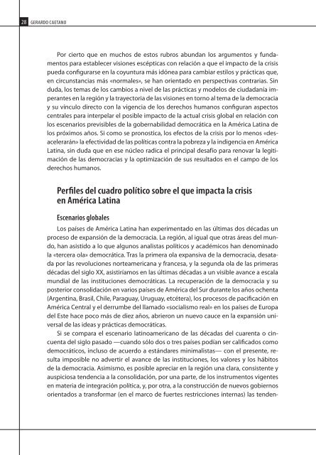 La crisis mundial y sus impactos polÃ­ticos en AmÃ©rica del Sur - CEFIR