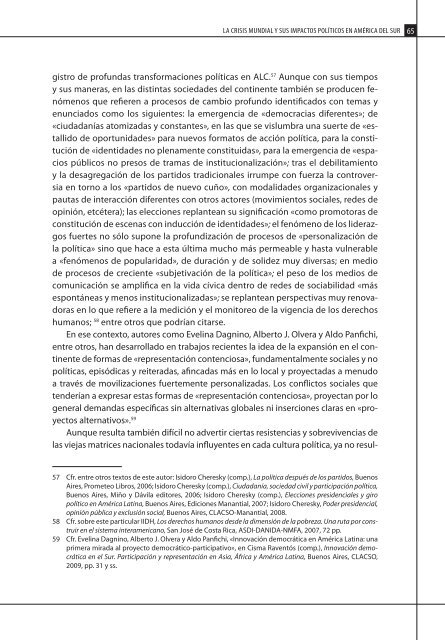 La crisis mundial y sus impactos polÃ­ticos en AmÃ©rica del Sur - CEFIR