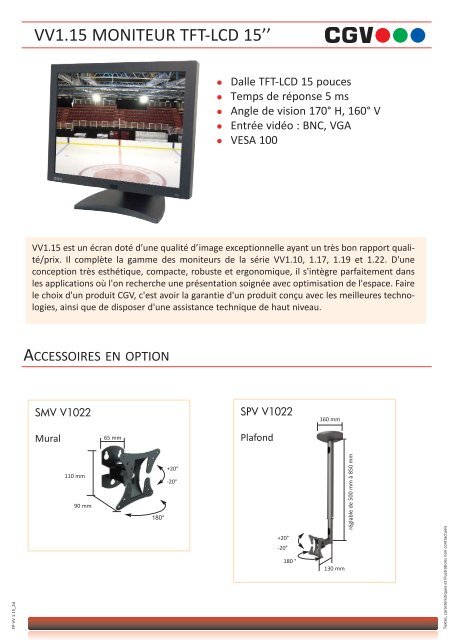 VV1.15 MONITEUR TFT-LCD 15