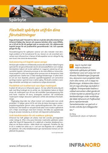 Spårbyte - Infranord.se