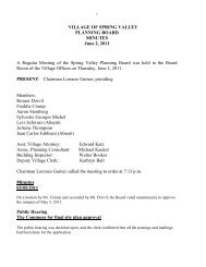 Minutes of June 2 2011 Meeting - Village of Spring Valley