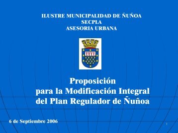 Proposición para la Modificación Integral del Plan Regulador de ...