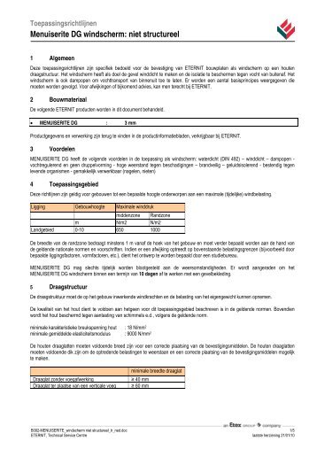 Menuiserite DG Windscherm Productinformatieblad.pdf - Megamat