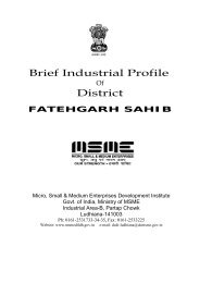 Fatehgarh Sahib - MSME-DI, Ludhiana