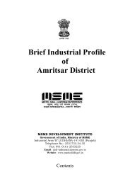 Brief Industrial Profile of Amritsar District - MSME-DI, Ludhiana