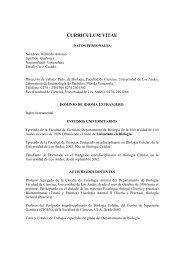 CURRICULUM VITAE - Ecotropicos - ULA