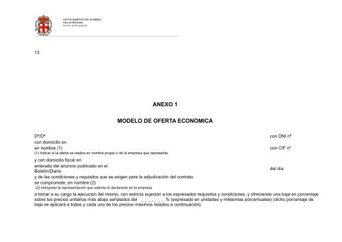 090710 Pliego PT Servicios Postales def.pdf - Ayuntamiento de ...