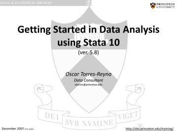 Stata Tutorial - Data and Statistical Services - Princeton University