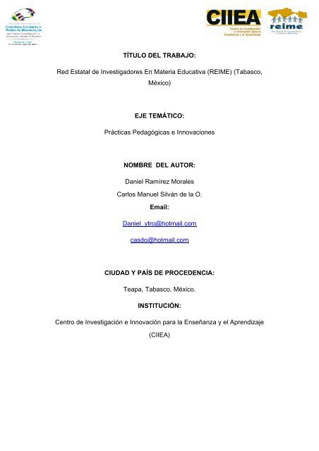 Red Estatal de Investigadores En Materia Educativa