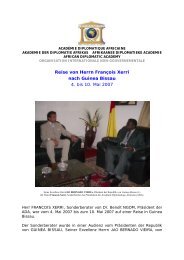 Reise von Herrn FranÃ§ois Xerri nach Guinea Bissau - Akademie der ...