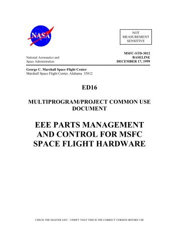 eee parts management and control for msfc space ... - NEPP - Nasa