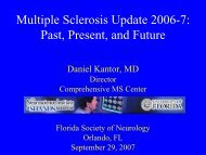 Multiple Sclerosis Update 2006-7 - Florida Society of Neurology