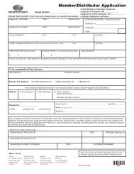 Distributor Application Form