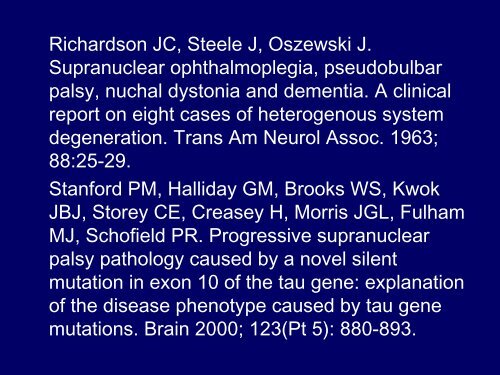 Progressive Supranuclear Palsy