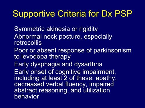 Progressive Supranuclear Palsy