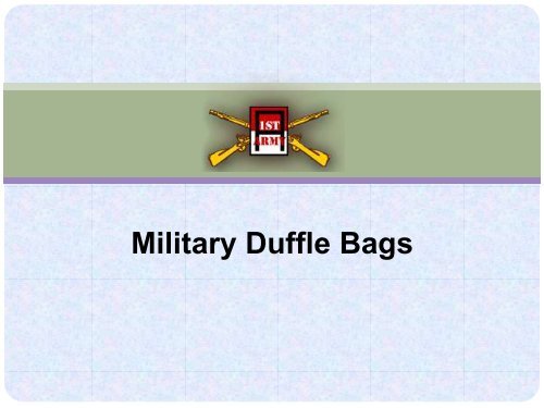 Military Duffle Bags