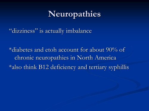 Dizziness: Differential Diagnosis